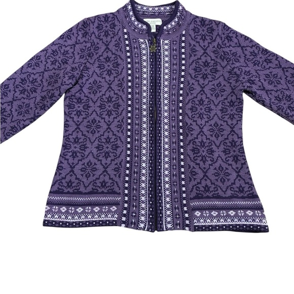 Appleseed’s Oslo Fair Isle Zip Front Cardigan- PM - Picture 5 of 10